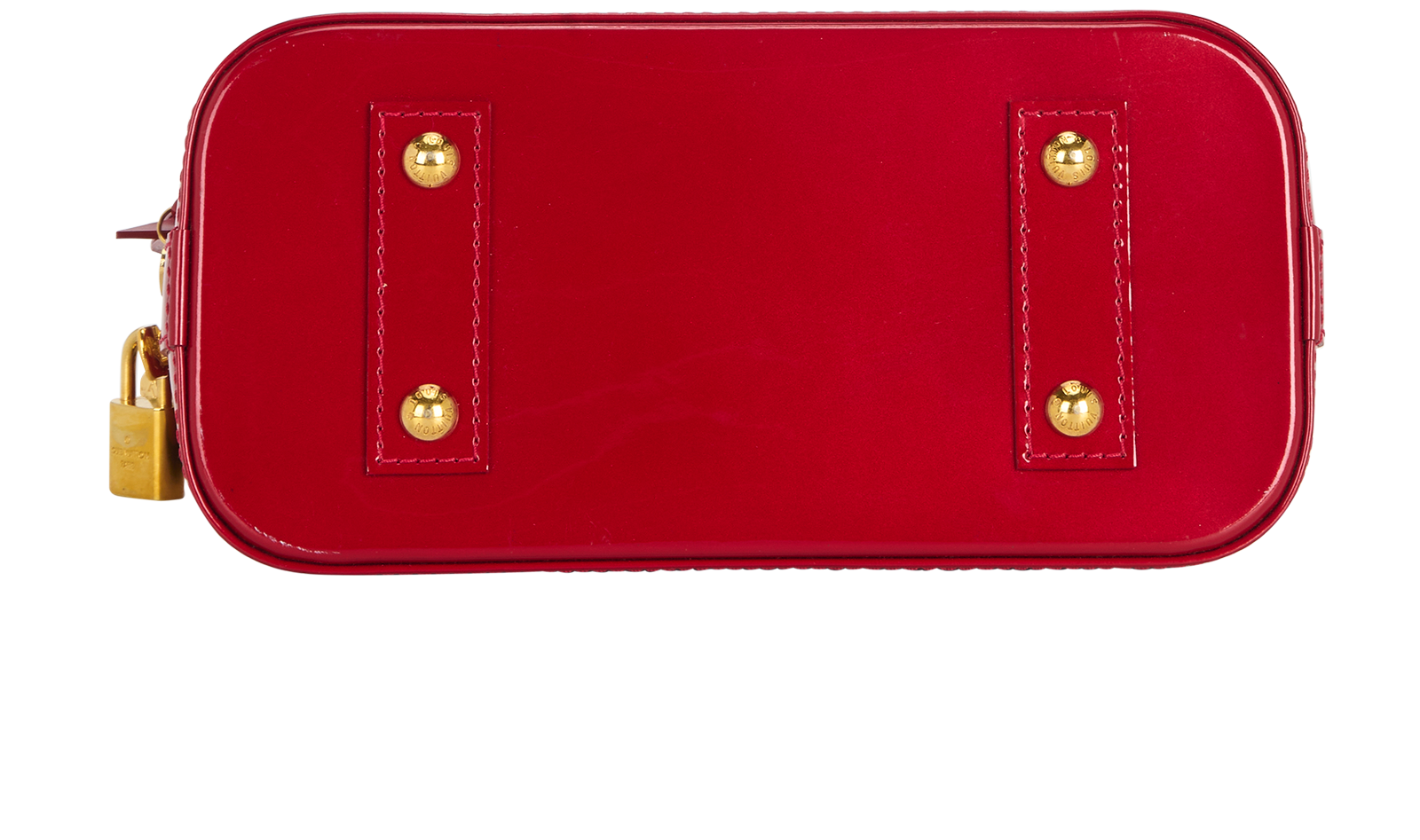 Alma BB, &pound;750, Handbags, Red, Patent Leather, Top view